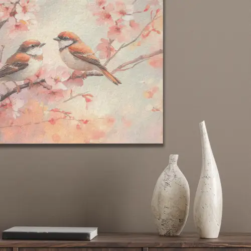 Vogels - Romantic - Bloesemtak PET vilt klein -sfeer6_closeup