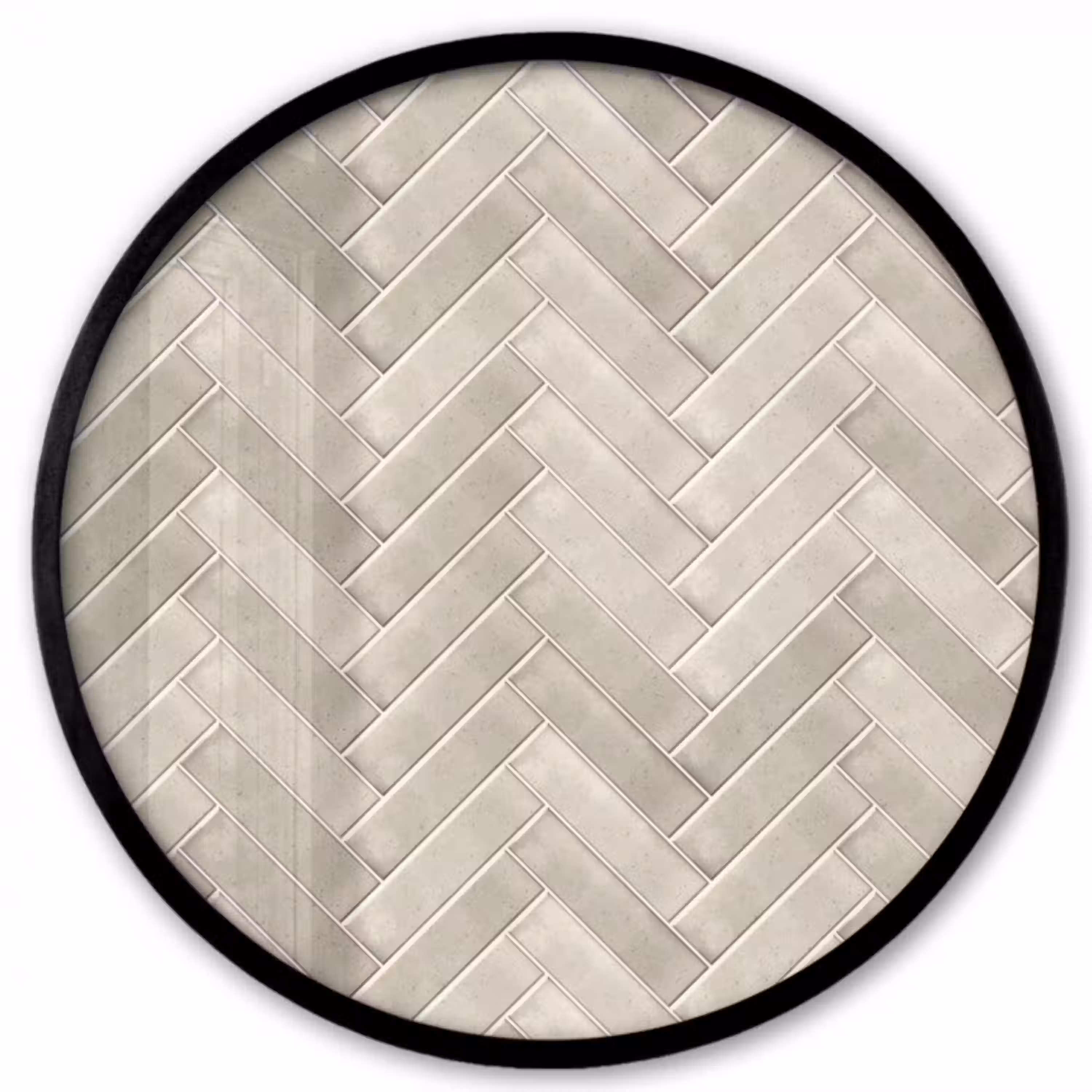 Visgraat - Wandtegel - Beige Fotolijst rond zonder passe partout klein 856 -3d