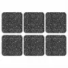 Terrazzo -  Patroon - Zwart - Wit onderzetter kurk middel 366 -3d