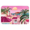 Stad - Roze - Palmbomen Badmat klein -3d