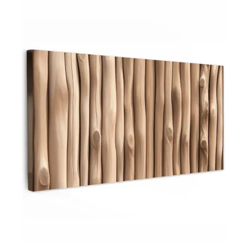 Hout - Stam - Lichtbruin Tuinposter op houten frame 2 cm dik xxl -3d