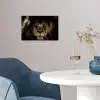 Leeuw - Dieren - Zwart - Portret poster papier klein -sfeer3
