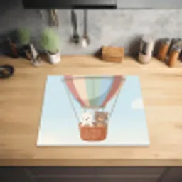 Luchtballon - Beren - Pastel Inductie beschermer vinyl 3mm middel -sfeer5