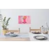 Roze - Bloemen - Cowboy Muursticker klein -eettafel