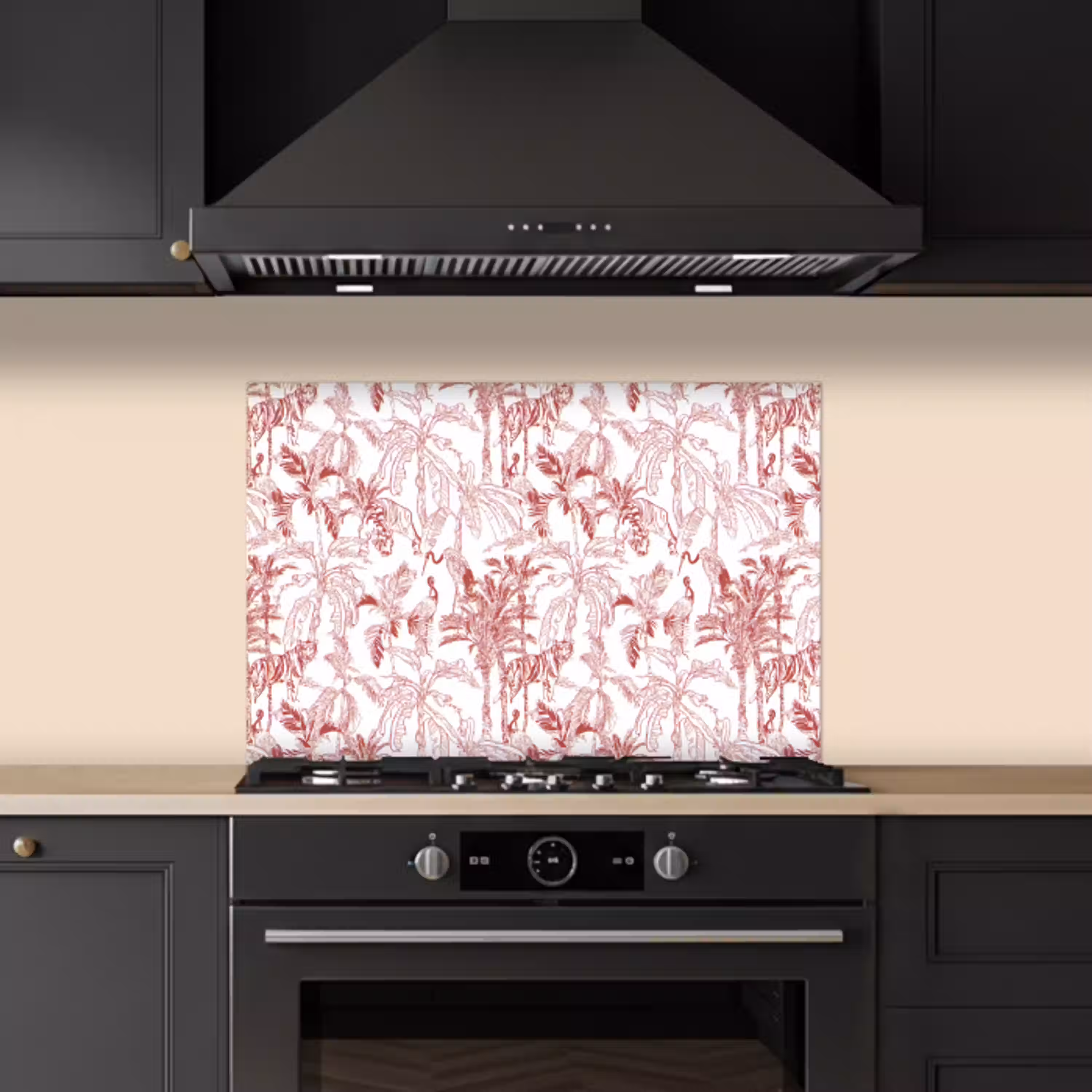 Dieren - Abstract - Rood keuken achterwand spatscherm klein 900 -sfeer1