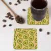 Avocado - Patroon - Groen - Pit onderzetter kurk middel -sfeer2