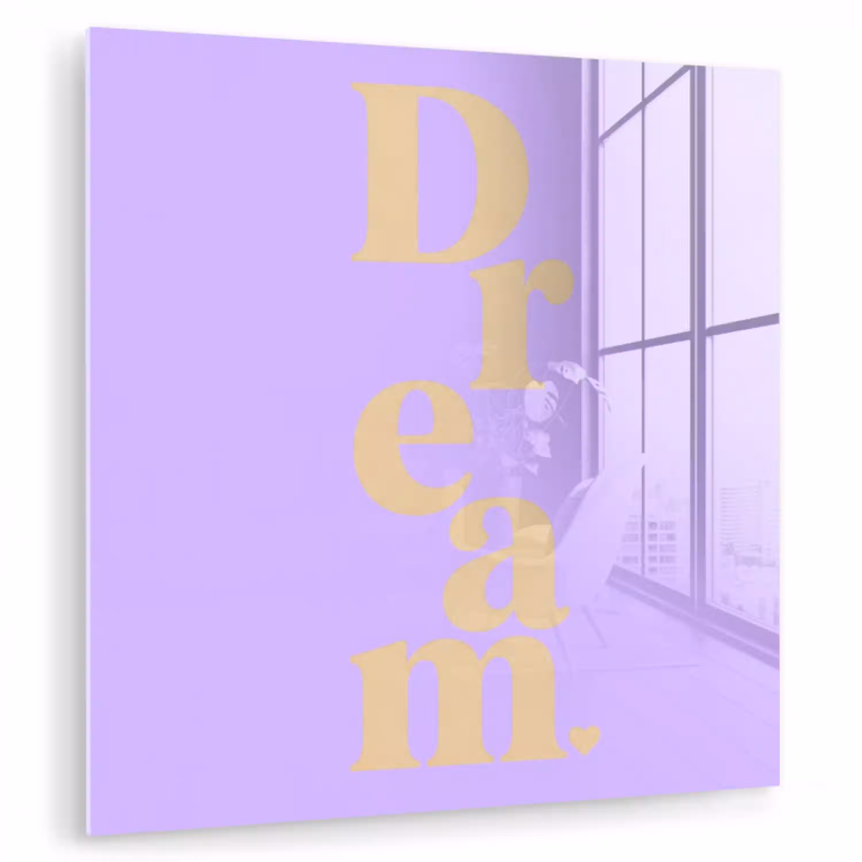 Dream - Paars - Typografisch plexiglas 5mm klein -zzzproduct_nieuw