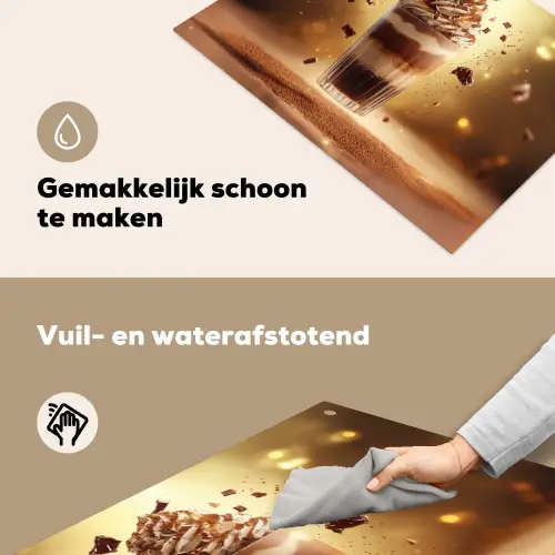 Dessert - Chocolade - Zoet - Eten Inductie beschemer met haakjes klein -ky-schoon-nl