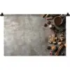 Winter - Kerst - Beton - Gingerbread man Wandkleed katoen klein -zz3d