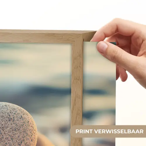 Hart - Stenen - Natuur - Keien - Zen - Kiezelstenen Light Box met batterij (Wandlamp) middel -USP_websiteprintNL