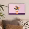 Tulpen - Vaas - Strepen - Paars canvas 2cm klein -sfeer1