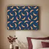 Banaan - Tropisch - Blauw - Patroon Textielframe zwart klein 947 -sfeer1