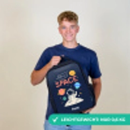 Astronaut - Quote - Planeten - Sterren Rugzak - Zwart middel -sfeer7_DE