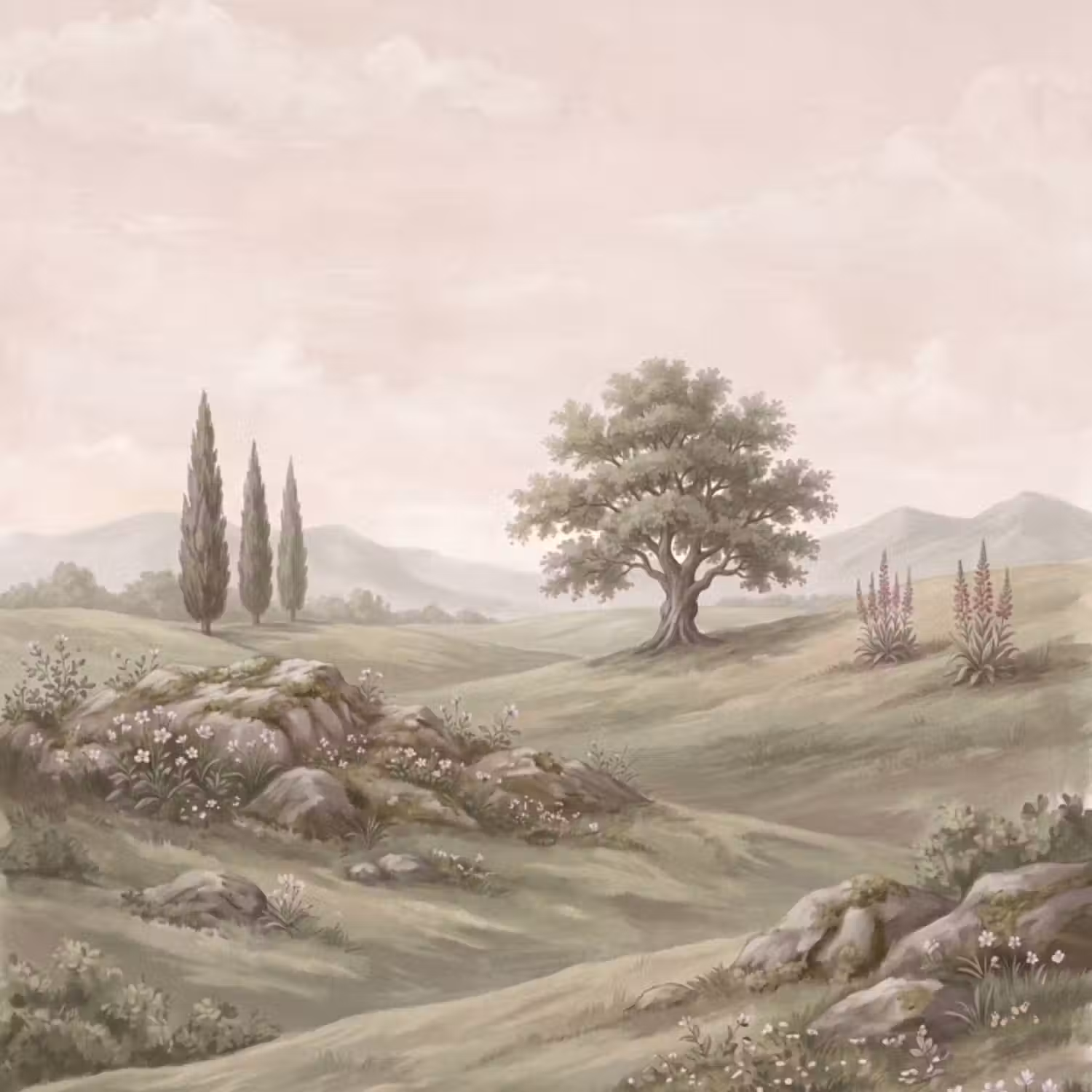 Tapete - Berghang - Bäume - Natur - Grünanlagen