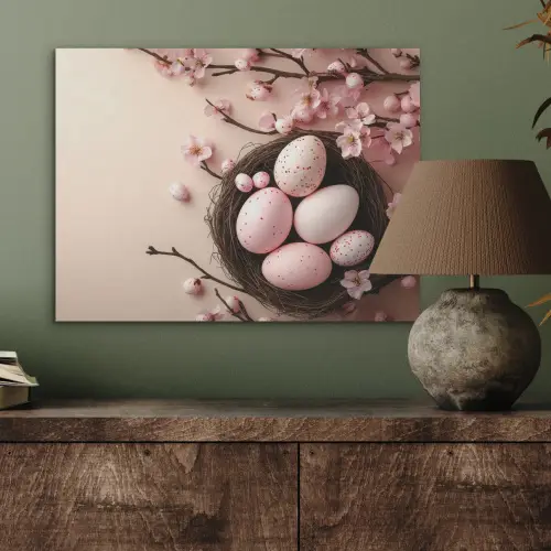Roze - Bloesems - Eieren PET vilt klein -sfeer2