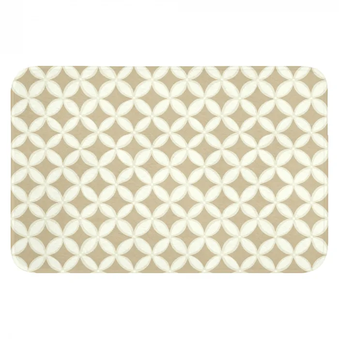 Symmetrisch - Motief - Beige Badmat klein 997 -3d