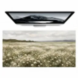 Illustratie - Landschap - Wit Muismat XXL klein -zzz3d