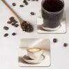 Cappuccino - Schuim - Schotel - Beige onderzetter kurk middel -sfeer2