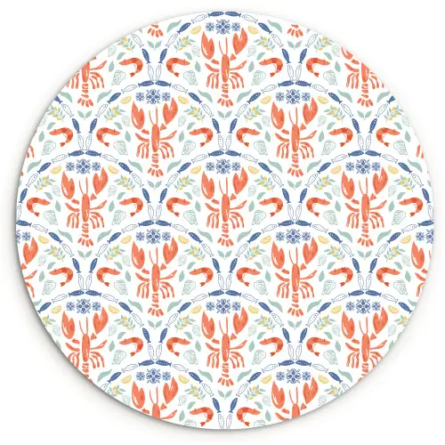 Sfeer - Oranje - Blauw - Groen Wandcirkel plexiglas klein 852 -3d