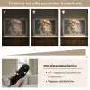 Leeuw - Leeuwenkop - Wilde dieren - Bloemen Light Box met batterij (Wandlamp) middel -USP_dimbaarNL