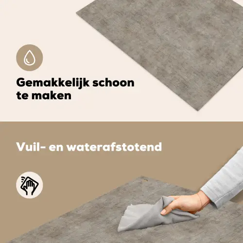 Retro - Beton - Patroon Inductie beschemer met haakjes klein 777 -ky-schoon-nl