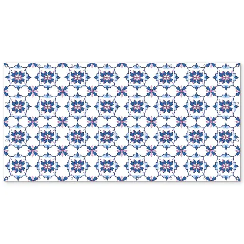 Modern - Patroon - Blauw - Roze Balkonbeschermer Duitsland klein 596 -zz_3d