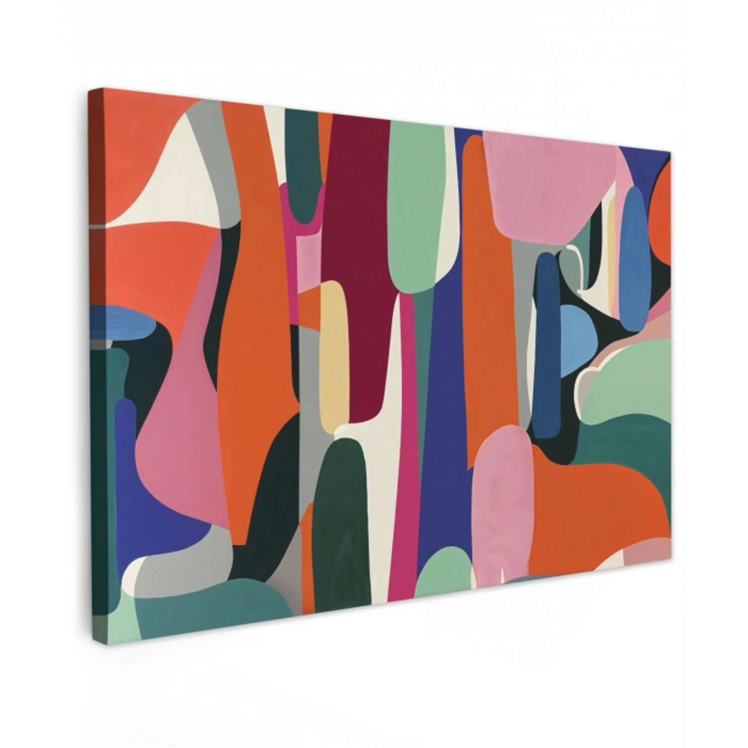 Vormen - Ritmisch - Kleuren - Abstract canvas 2cm klein -z3d