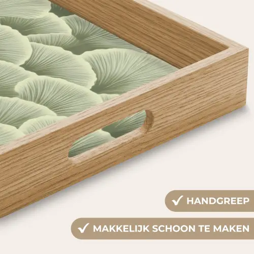 Waaier - Blad - Groen Dienblad Rechthoek middel 911 -USP_HandgreepNL