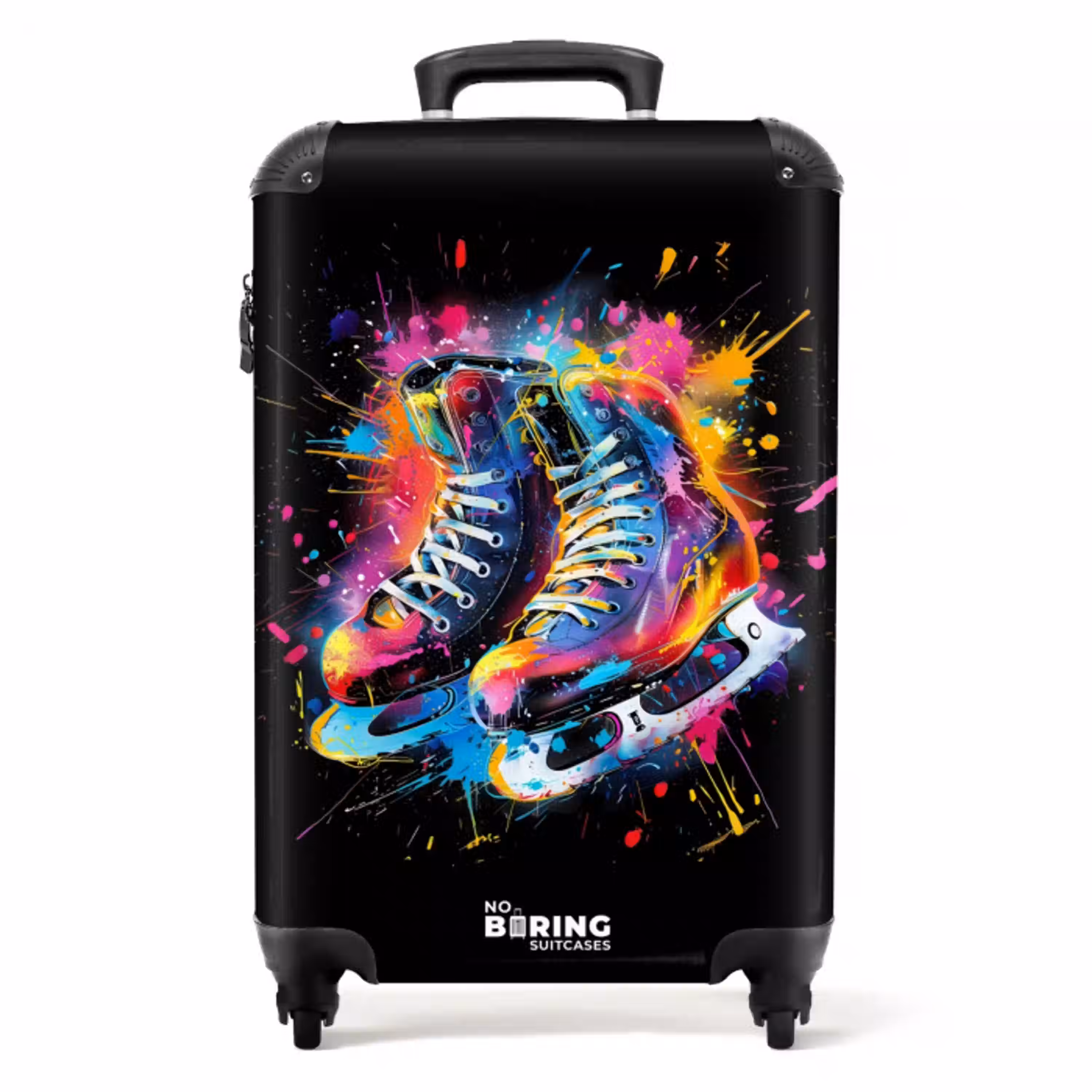 Schaatsen met kleurrijke graffiti NBS - Handbagage koffer - Unisex middel -productfoto_recht
