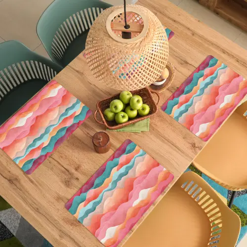 Golven - Kleurrijk - Abstract Placemat vinyl groot -zzsfeer5_Kitchenyeah-website