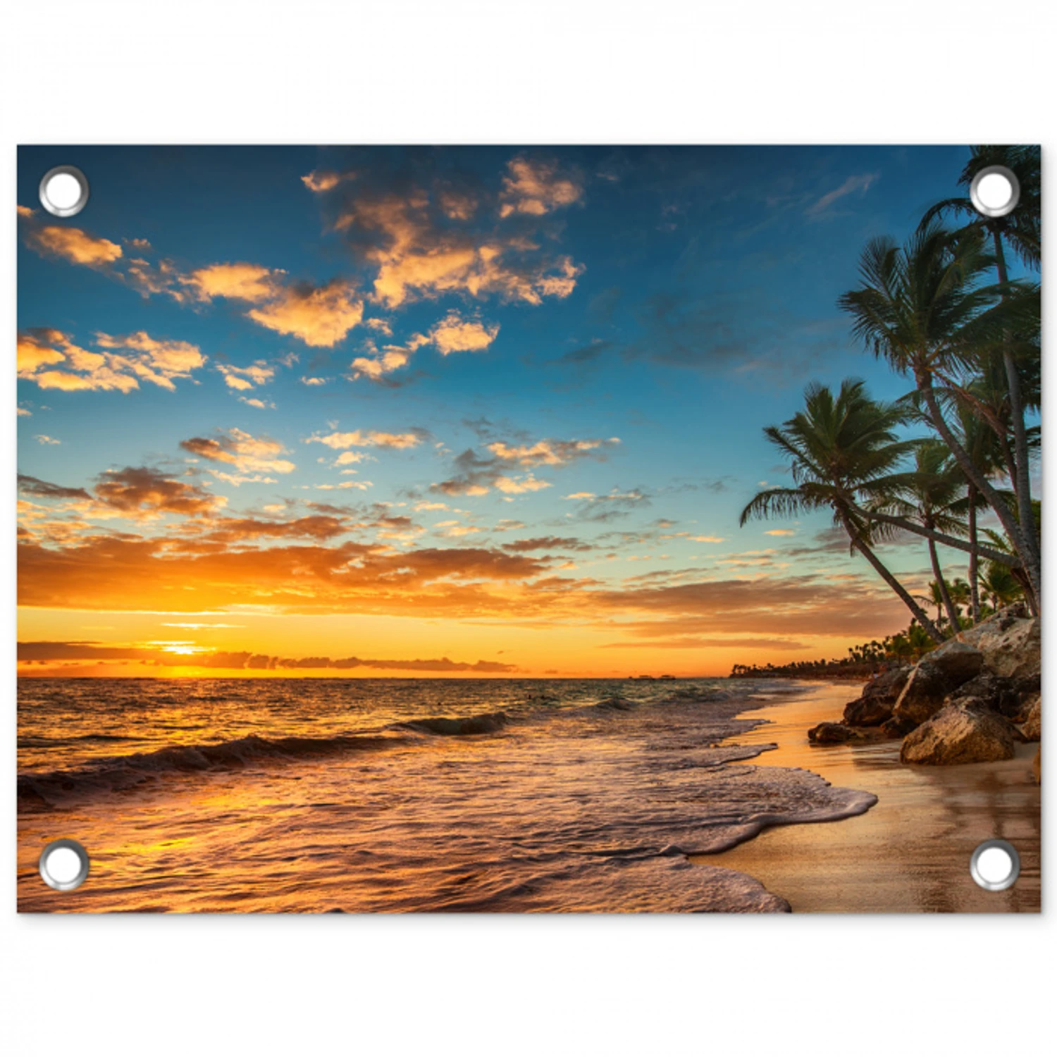 Tropische Schemering tuinposter los doek klein -3d