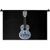 Ukelele - Delfts - Blauw - Muziek Wandkleed katoen klein -zz3d