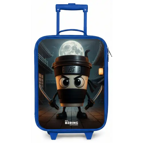 Capuchino Assassino Kinderkoffer - Blauw klein -zz3dotto