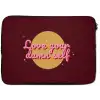 love your damn self - Cirkel - Glitter - Rood laptophoes neopreen klein -zkaufland3dotto