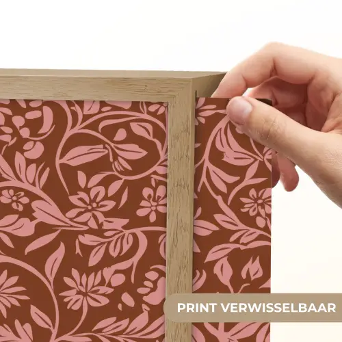 Bloemen - Print - Roze Light Box met batterij (Wandlamp) middel 907 -USP_websiteprintNL