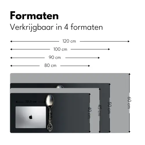 Lepel - Zilver - Metaal Muismat XXL klein -sfeer5