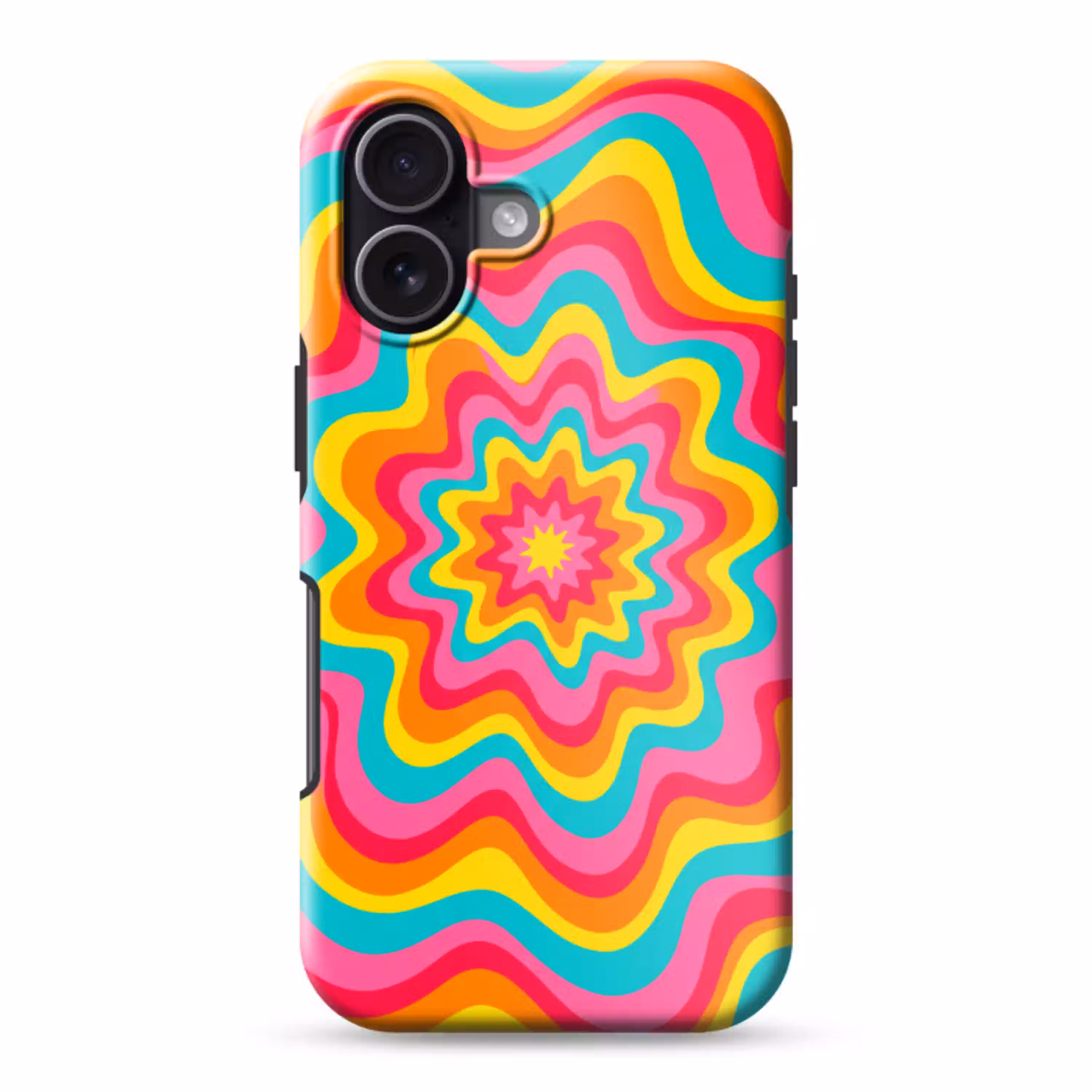 Patroon - Golvend - Kleurrijk Toughcase MagSafe Apple iPhone 17 klein -3d