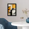 Geel - Abstract - Modern - Vormen fotolijst zwart zonder passe partout klein -sfeer4