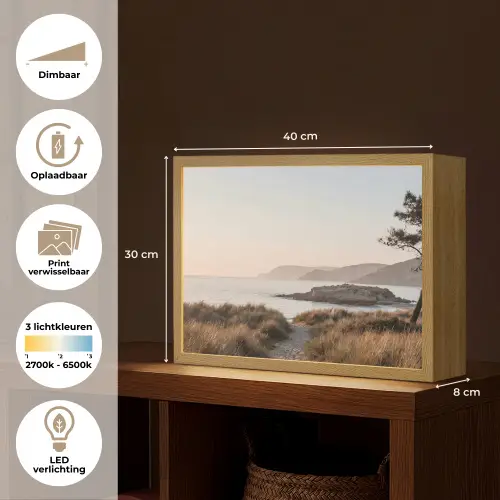 Landschap - Kust - Duinen Light Box met batterij (Wandlamp) middel -USP_websiteoverzichtNL
