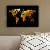 Wereldkaart - Goud - Druipen - Zwart canvas 2cm klein -sfeer3