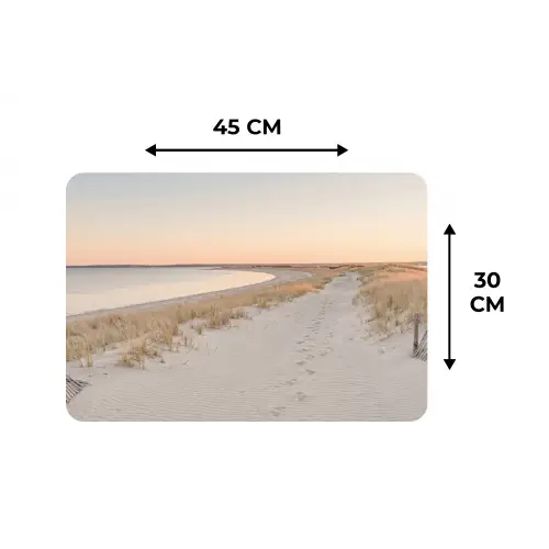 Kustlijn - Horizon - Hek Placemat vinyl groot -specs