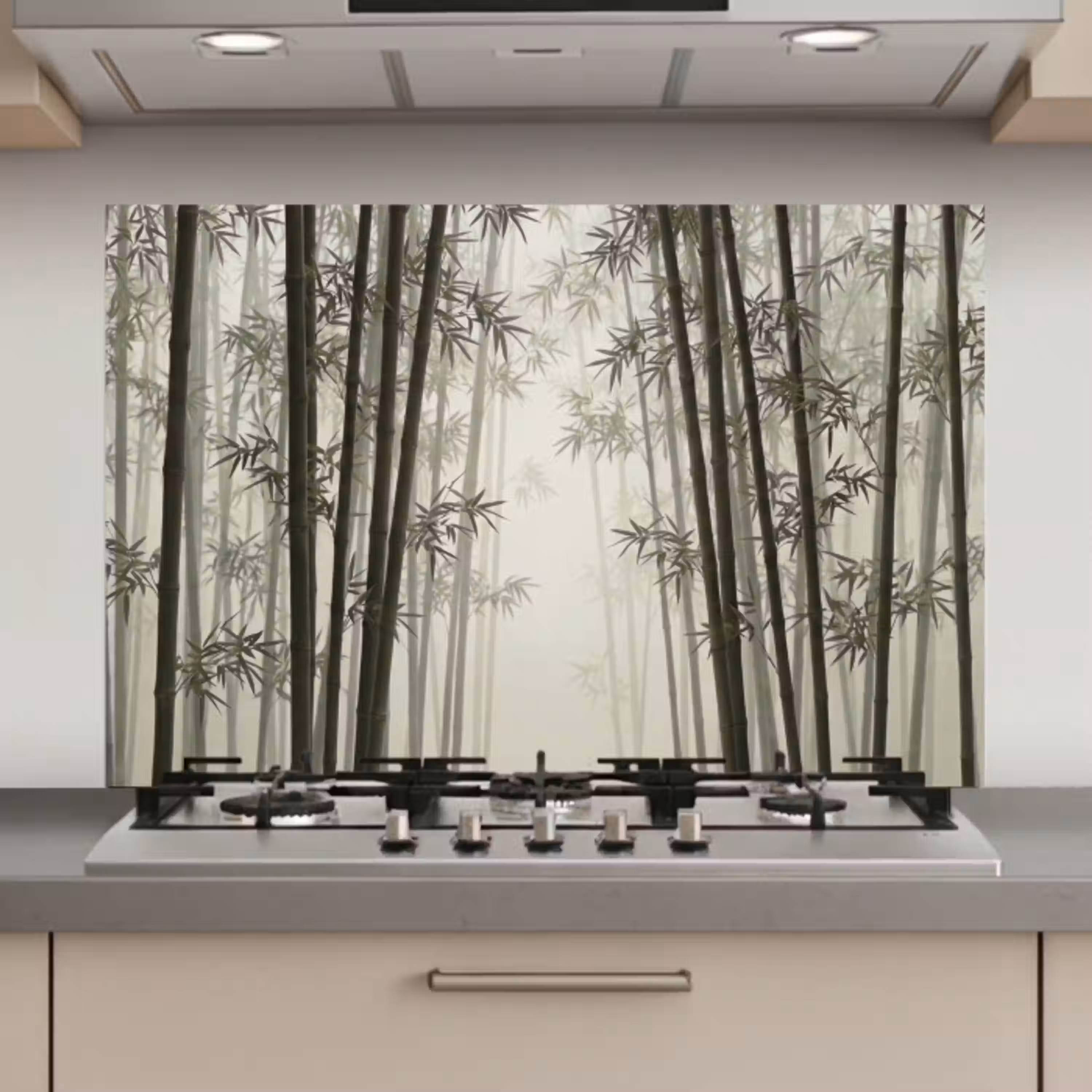 Bamboe - Bos - Mist - Natuur keuken achterwand spatscherm klein -3d_website