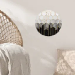 Goud - Hexagon - Chic - Patronen - Luxe Wandcirkel behangsticker klein -sfeer4