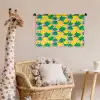 Ananas - Geel - Groen - Tropisch Wandkleed katoen klein 269 -wsfeer5_kind