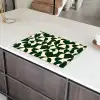 Groen - Organische vlakken - Crème Inductie beschermer vinyl 3mm klein 276 -sfeer8