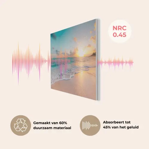 Zonsondergang - Strand - Zee - Zomer - Blauw PET vilt klein -USP_NL