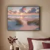 Zonsondergang - Zee - Strand - Duinen - Natuur Textielframe zwart klein -sfeer1