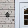 Zwarte houtblokken - Modern Naambord Huisje klein -sfeer1