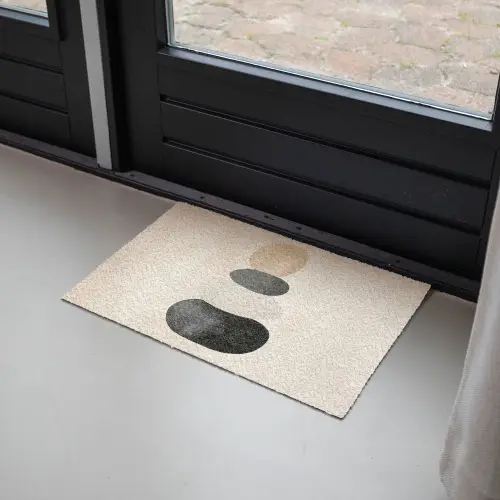 Japandi - Wabi sabi - Beige Deurmat klein -sfeer2