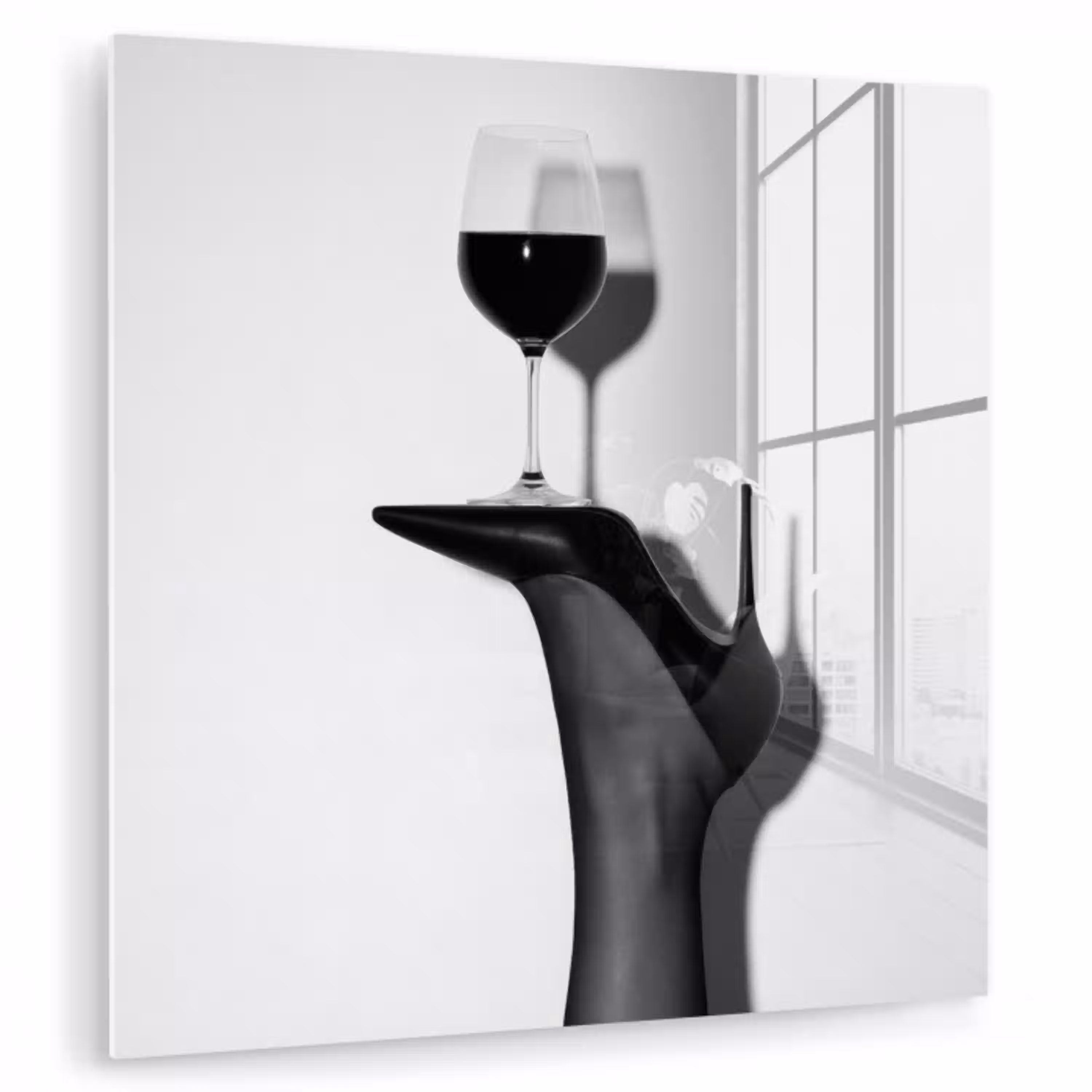 Hak - Wijn - Minimalistisch - Zwart plexiglas 5mm klein -zzzproduct_nieuw